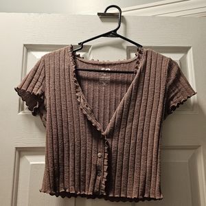 Cropped Buttom Down Shirt